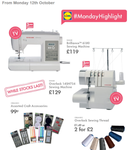 Lidl sewing machine and overlocker offer